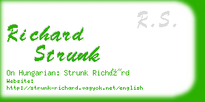 richard strunk business card
